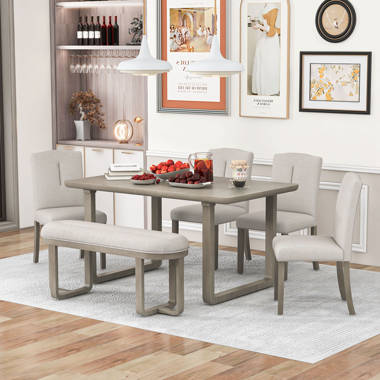 Double bench dining online table